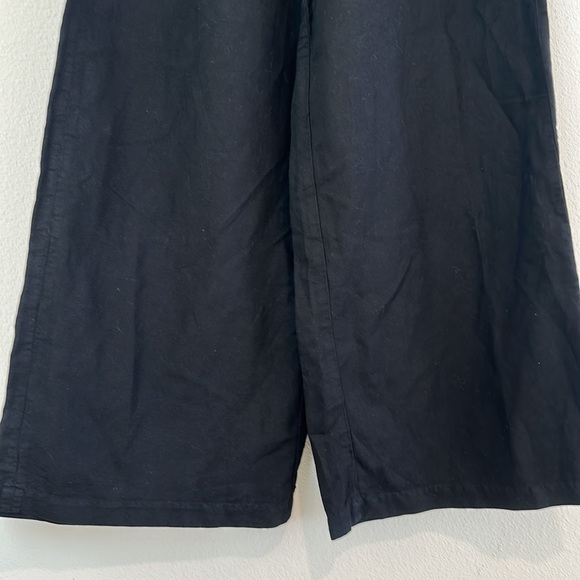 Maharishi Linen Blend Black Wide Leg Pants - Picture 4 of 11